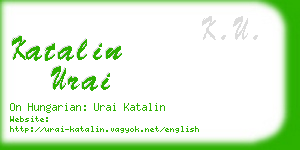 katalin urai business card